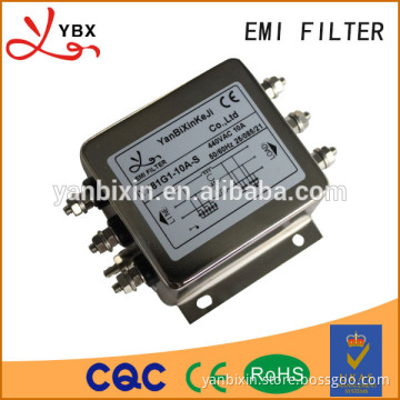 AC three phase three line low pass power EMI line filter